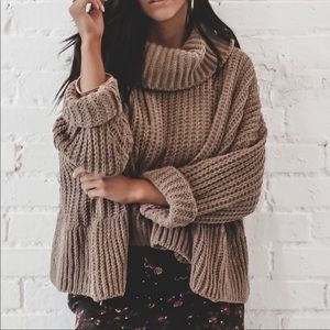 Mocha oversized sweater